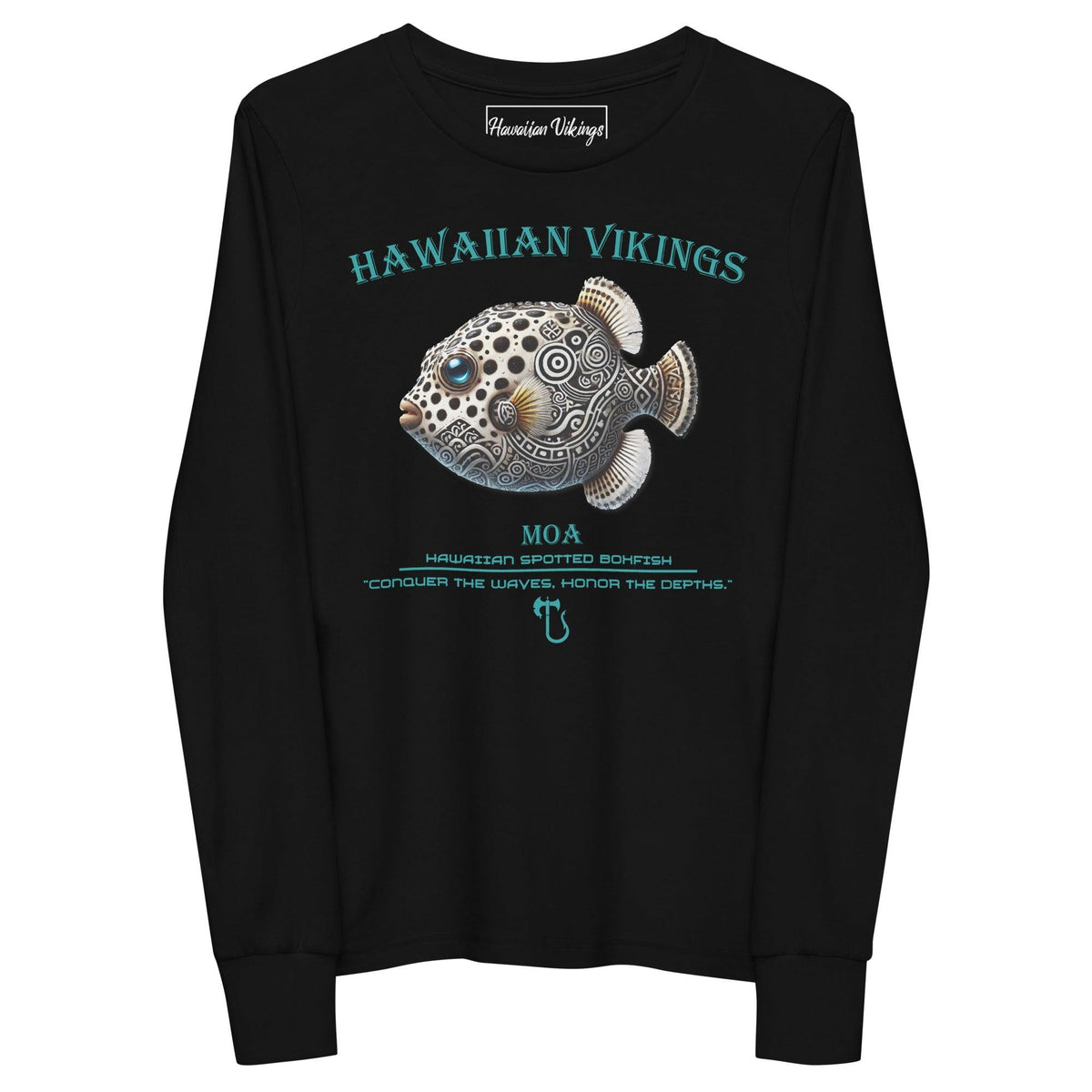Hawaiian Spotted Boxfish Youth Long Sleeve Tee - Hawaiian Vikings
