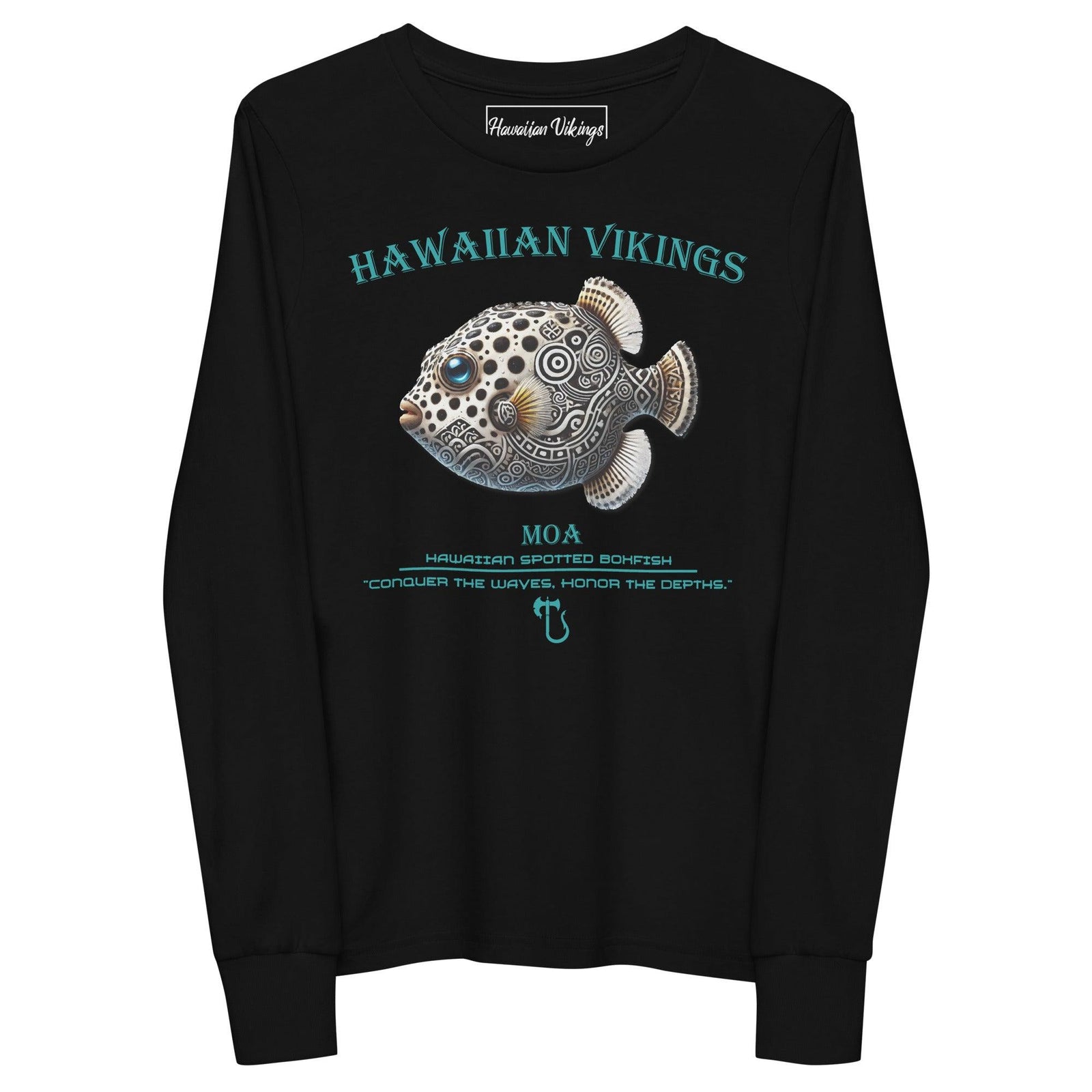 Hawaiian Spotted Boxfish Youth Long Sleeve Tee - Hawaiian Vikings