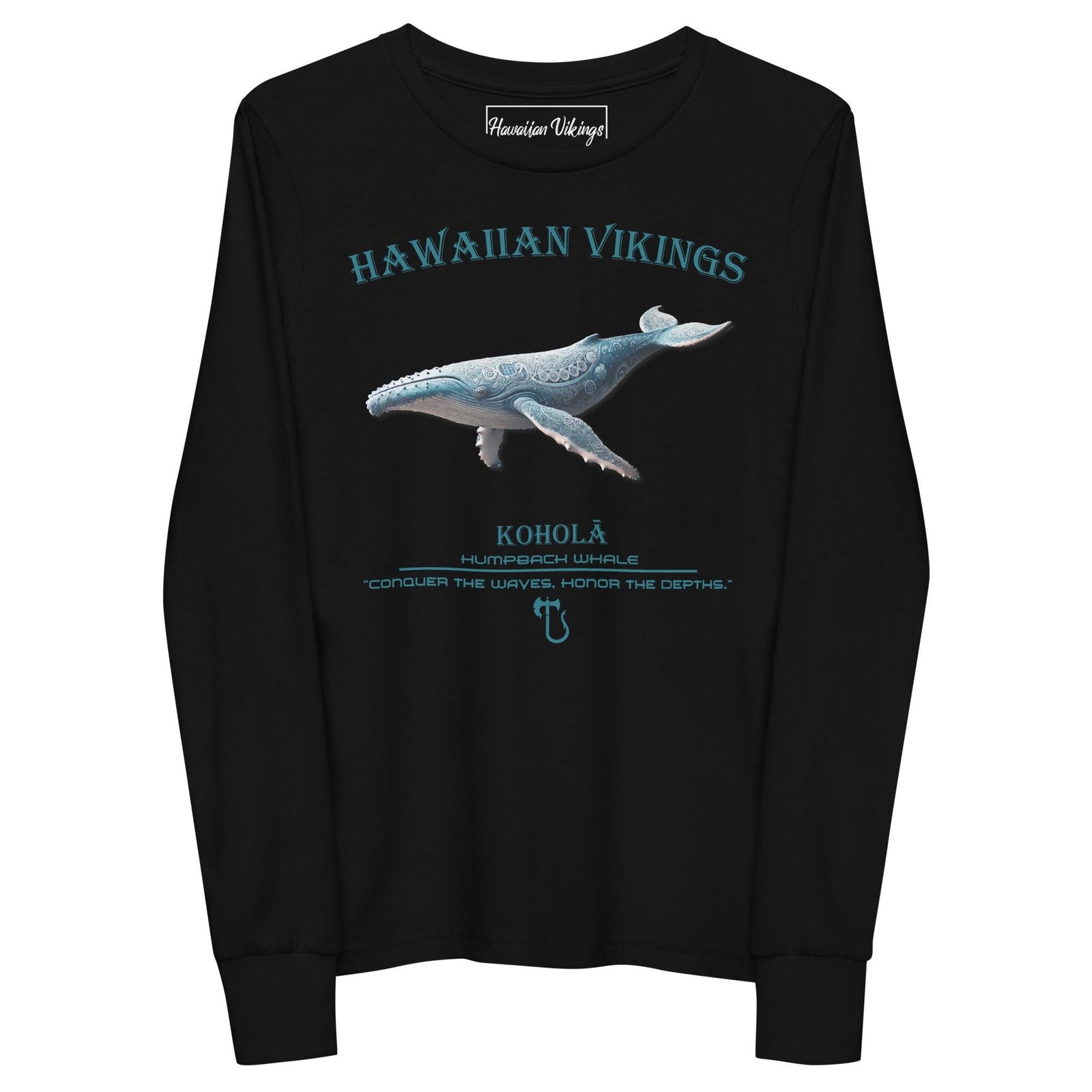 Humpback Whale Youth Long Sleeve Tee - Hawaiian Vikings
