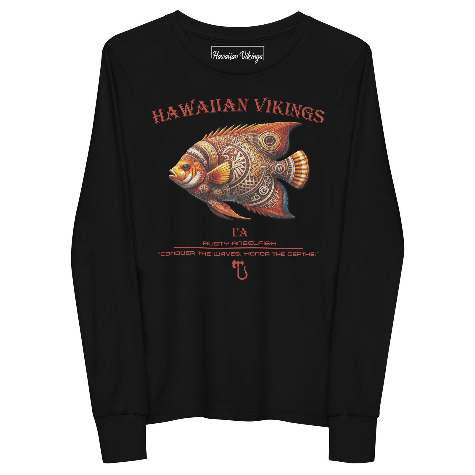 Rusty Angelfish Youth Long Sleeve Tee - Hawaiian Vikings
