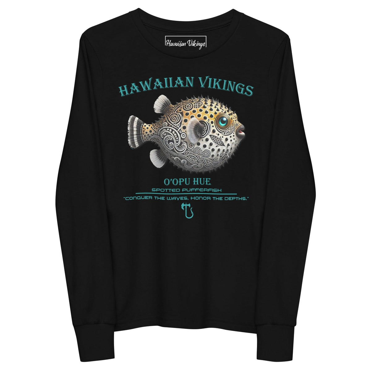 Spotted Pufferfish Youth Long Sleeve Tee - Hawaiian Vikings
