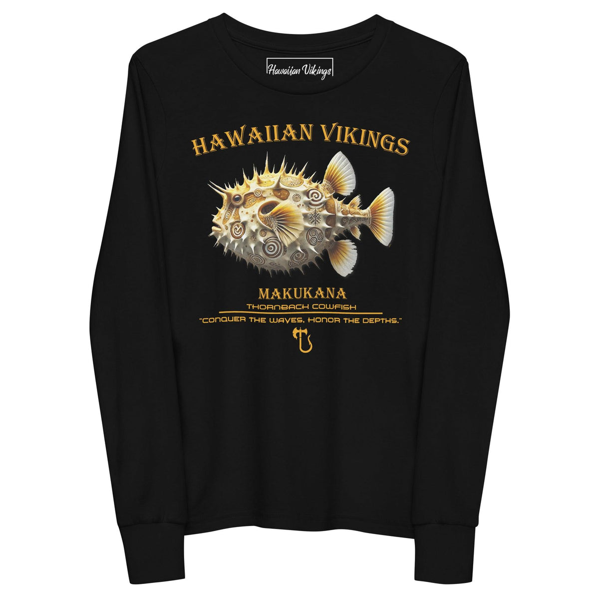 Thornback Cowfish Youth Long Sleeve Tee - Hawaiian Vikings