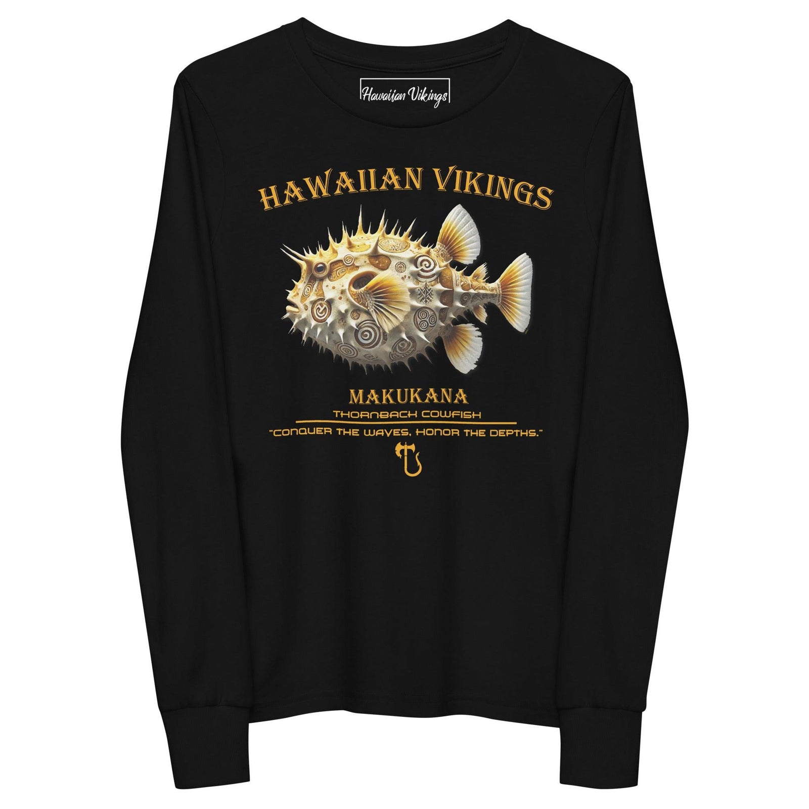 Thornback Cowfish Youth Long Sleeve Tee - Hawaiian Vikings