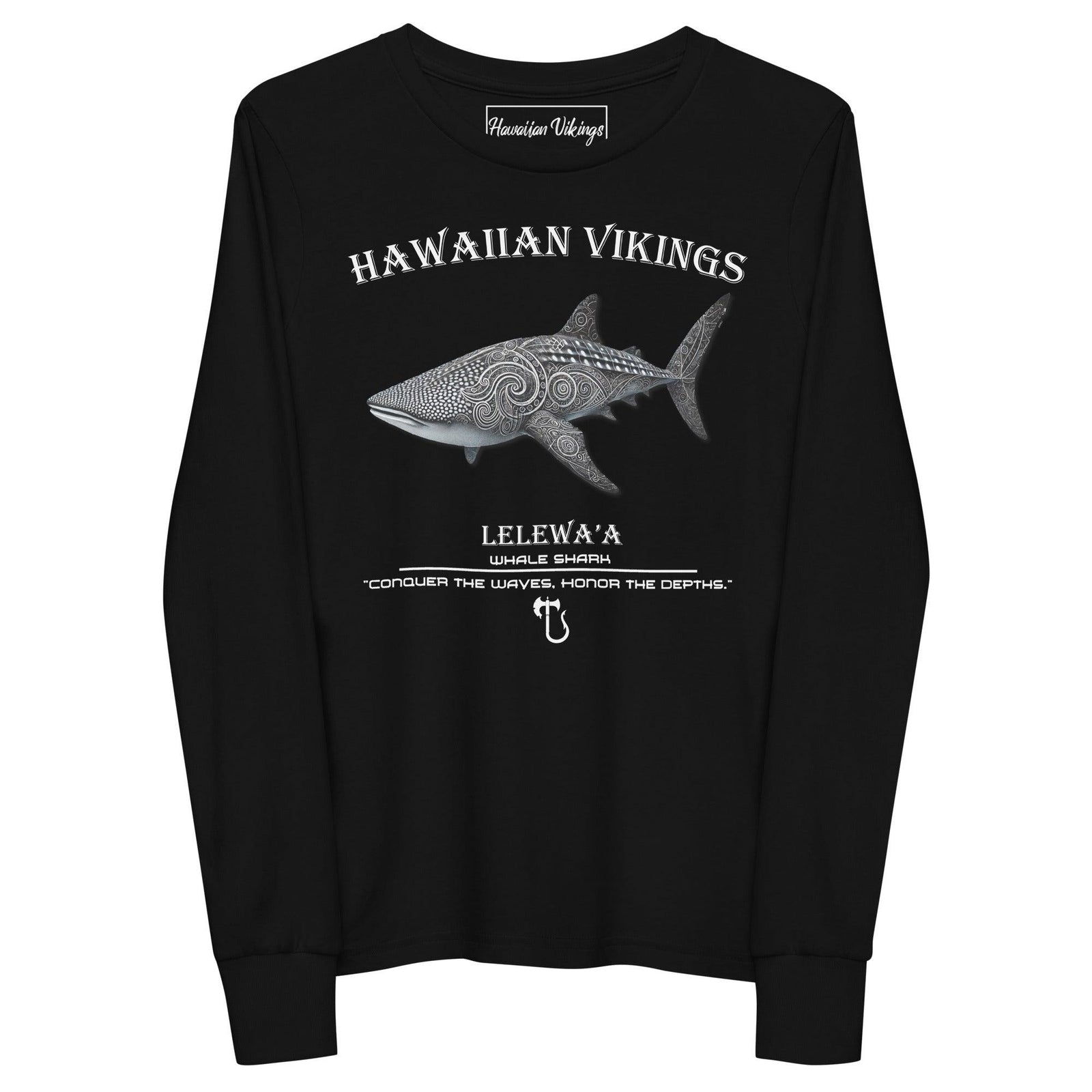 Whale Shark Youth Long Sleeve Tee - Hawaiian Vikings