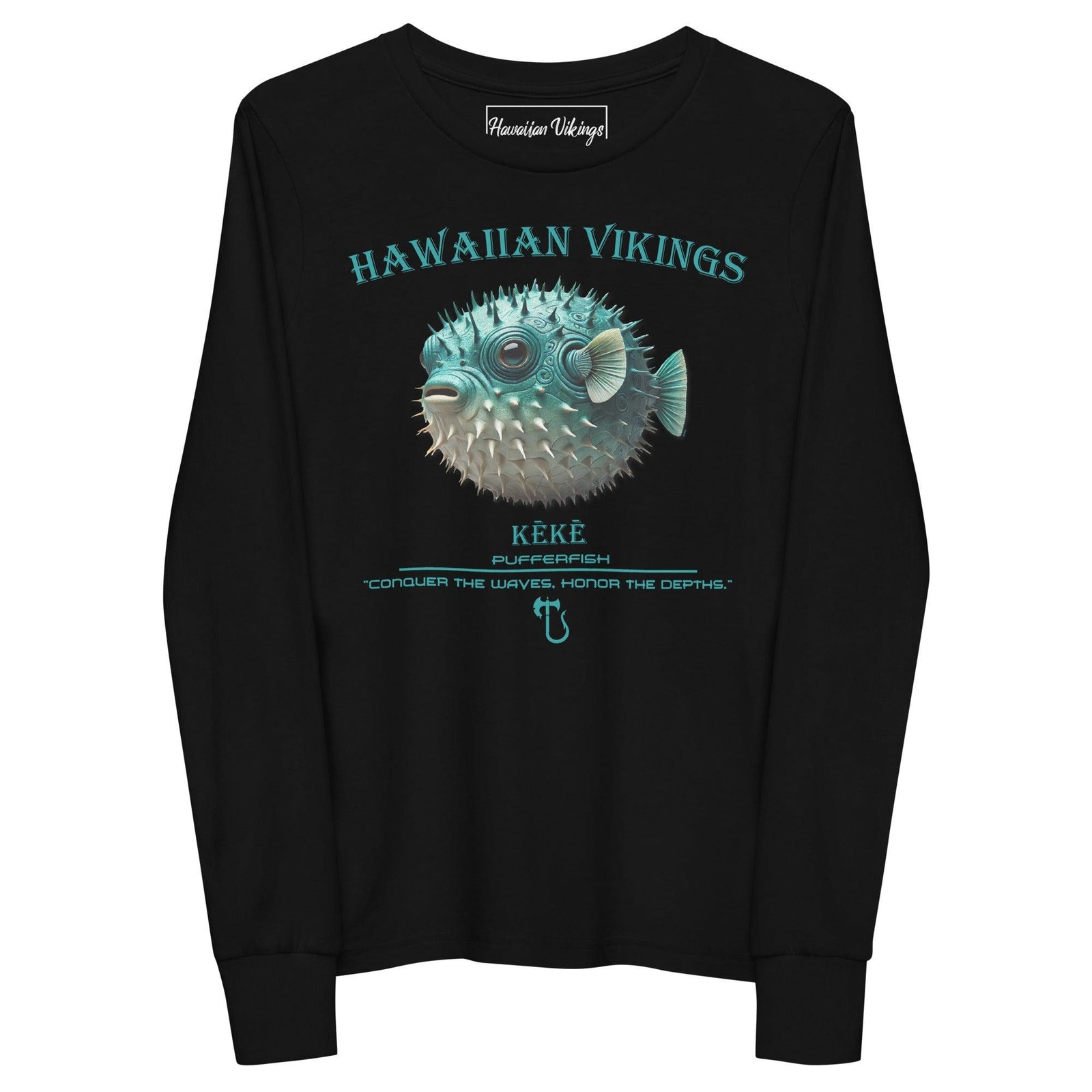 Pufferfish Youth Long Sleeve Tee - Hawaiian Vikings