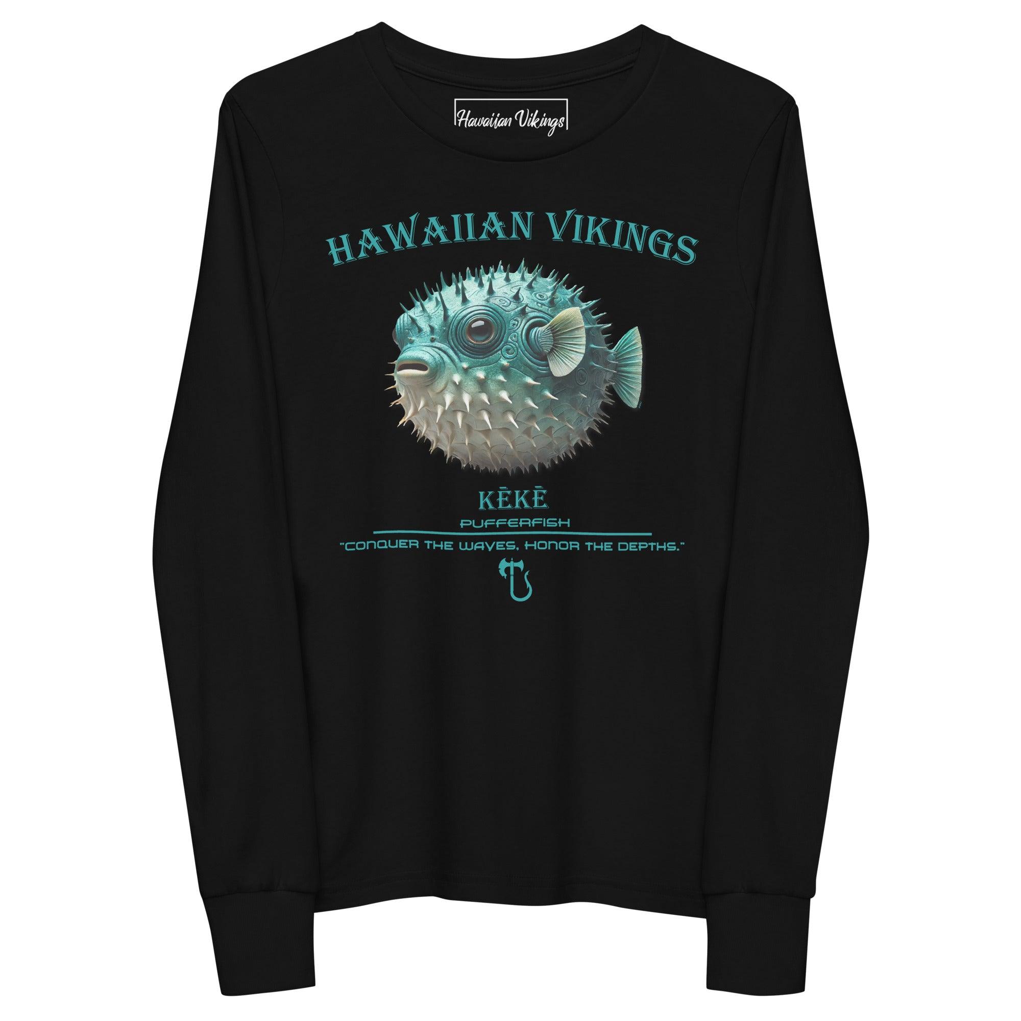 Pufferfish Youth Long Sleeve Tee - Hawaiian Vikings