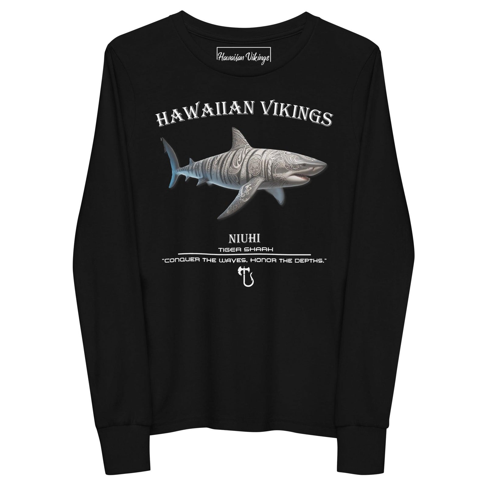 Tiger Shark Youth Long Sleeve Tee - Hawaiian Vikings