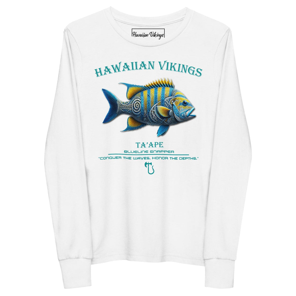 Blueline Snapper Youth Long Sleeve Tee - Hawaiian Vikings