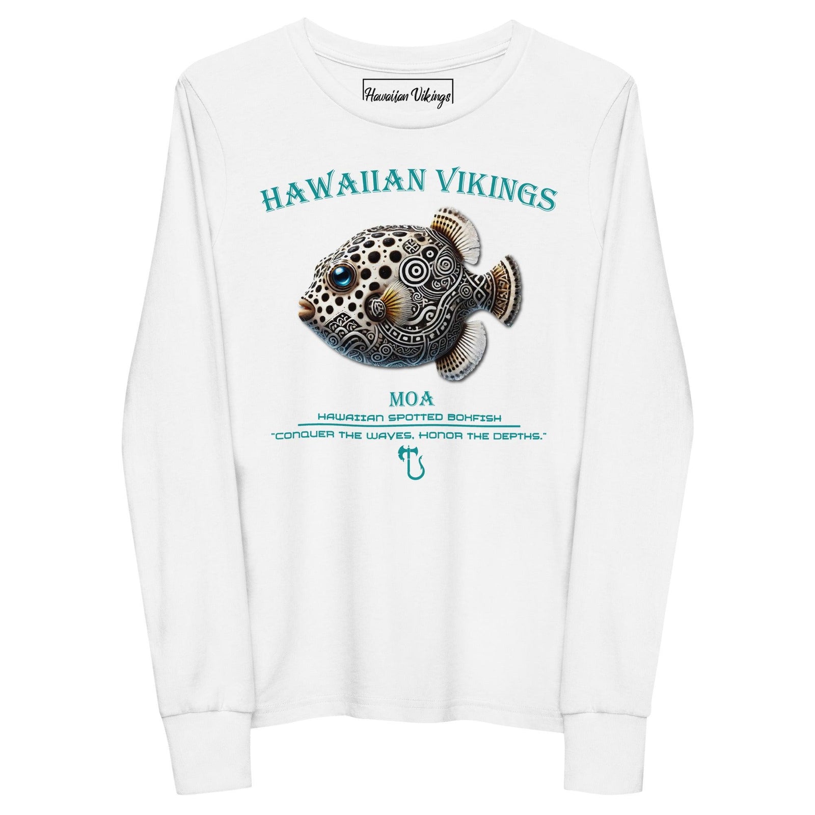 Hawaiian Spotted Boxfish Youth Long Sleeve Tee - Hawaiian Vikings