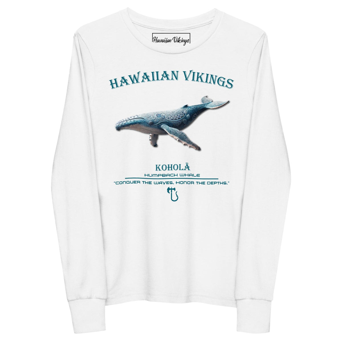 Humpback Whale Youth Long Sleeve Tee - Hawaiian Vikings