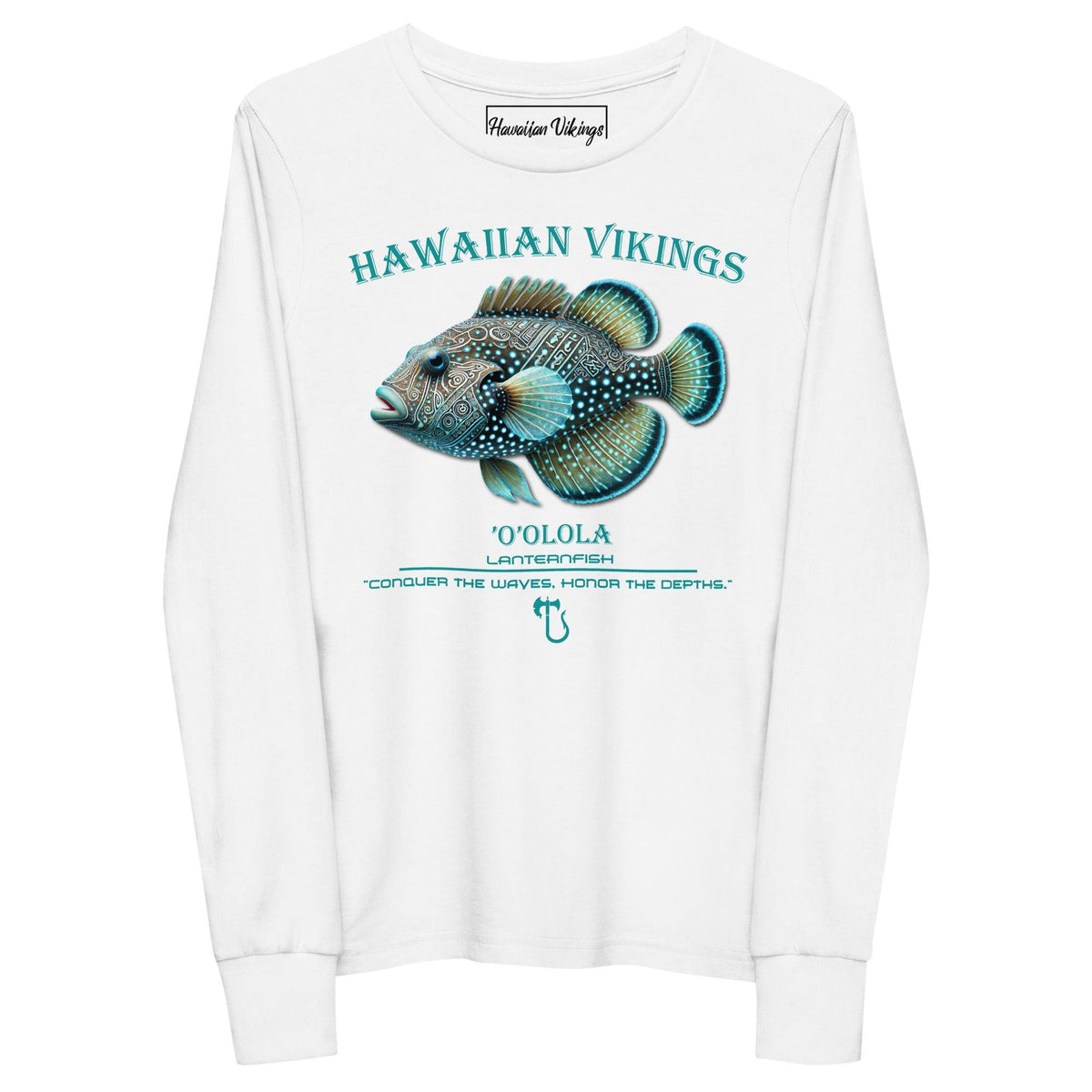 Lanternfish Youth Long Sleeve Tee - Hawaiian Vikings