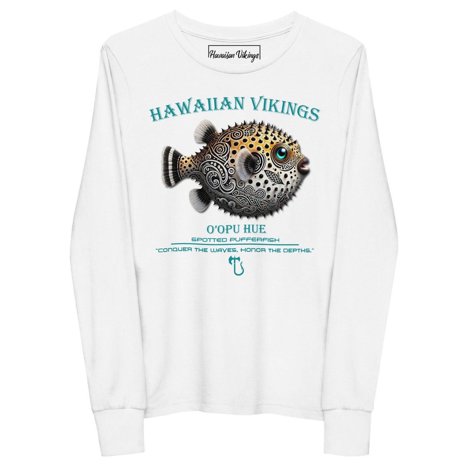 Spotted Pufferfish Youth Long Sleeve Tee - Hawaiian Vikings