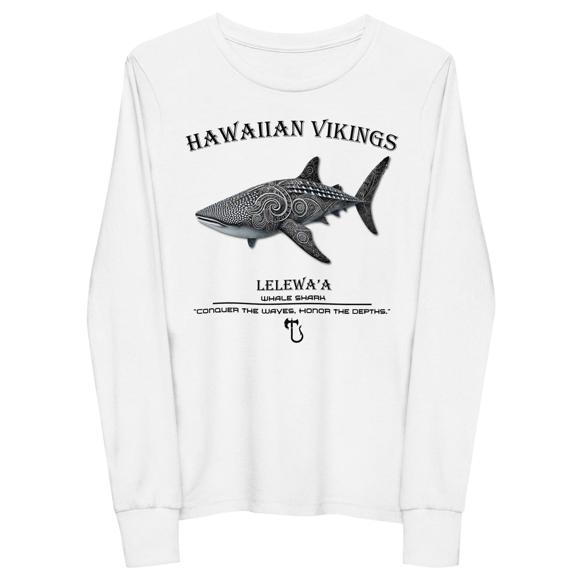 Whale Shark Youth Long Sleeve Tee - Hawaiian Vikings