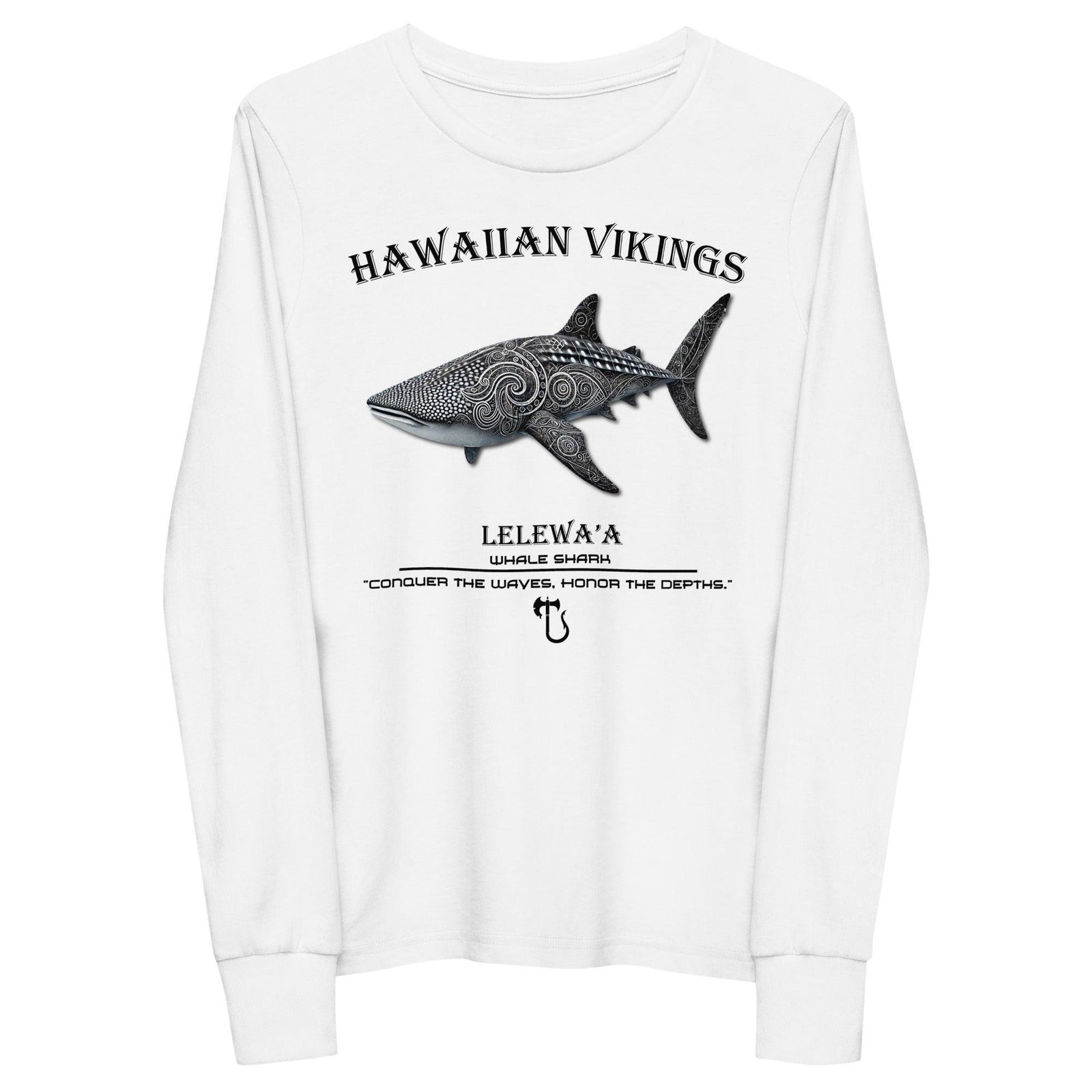 Whale Shark Youth Long Sleeve Tee - Hawaiian Vikings