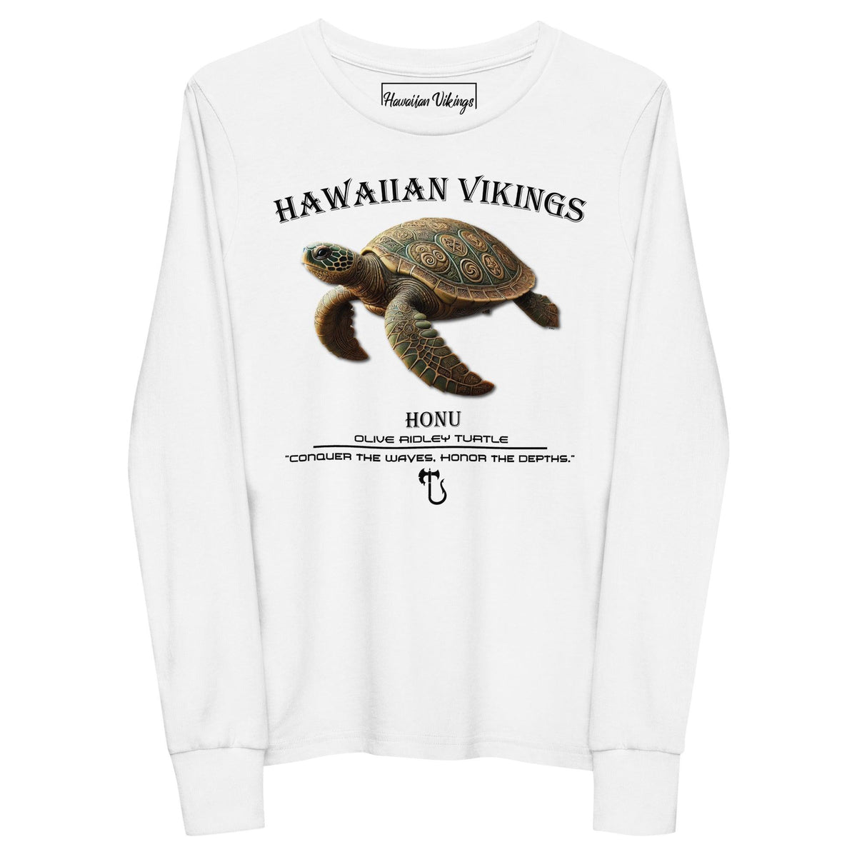 Olive Ridley Turtle Youth Long Sleeve Tee - Hawaiian Vikings