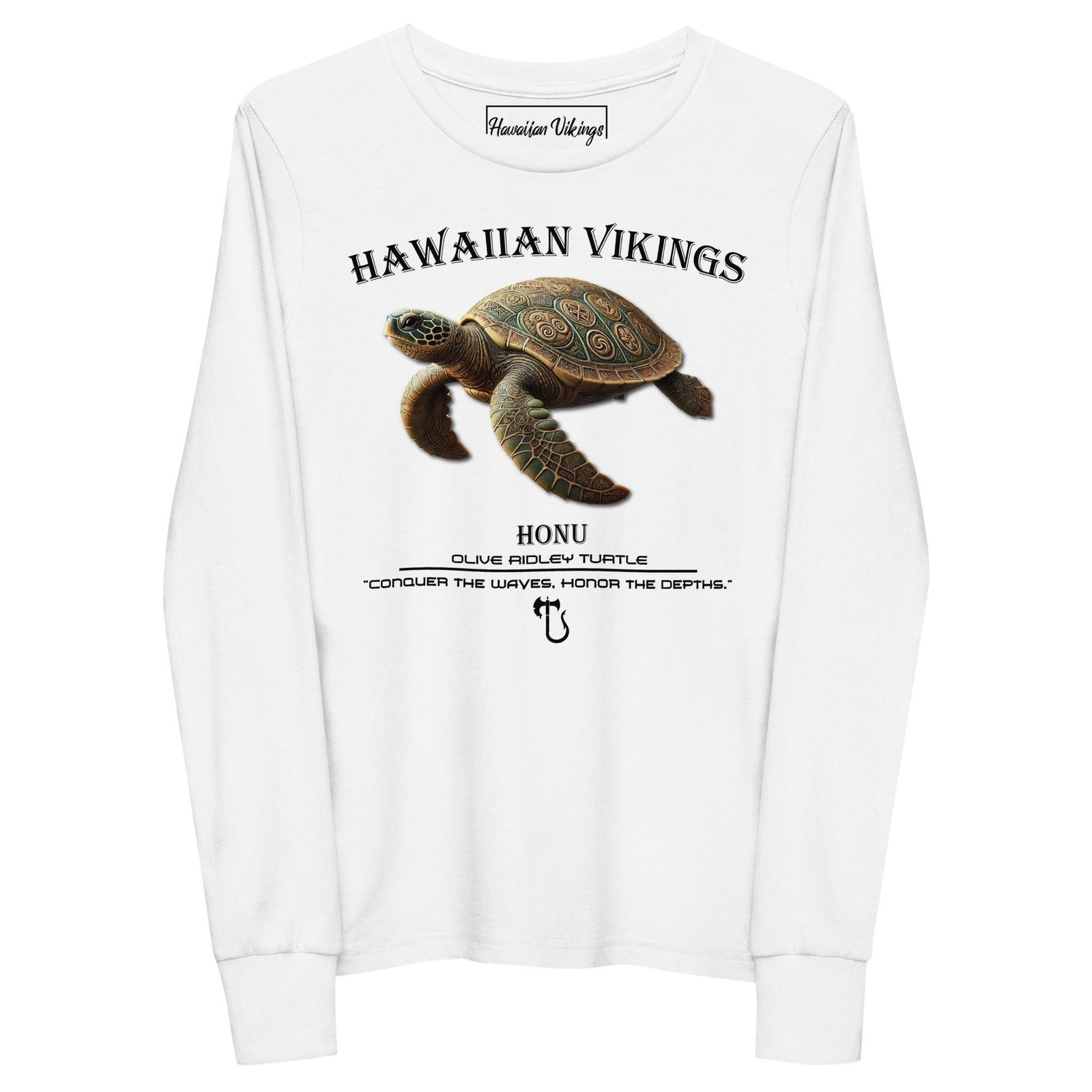 Olive Ridley Turtle Youth Long Sleeve Tee - Hawaiian Vikings