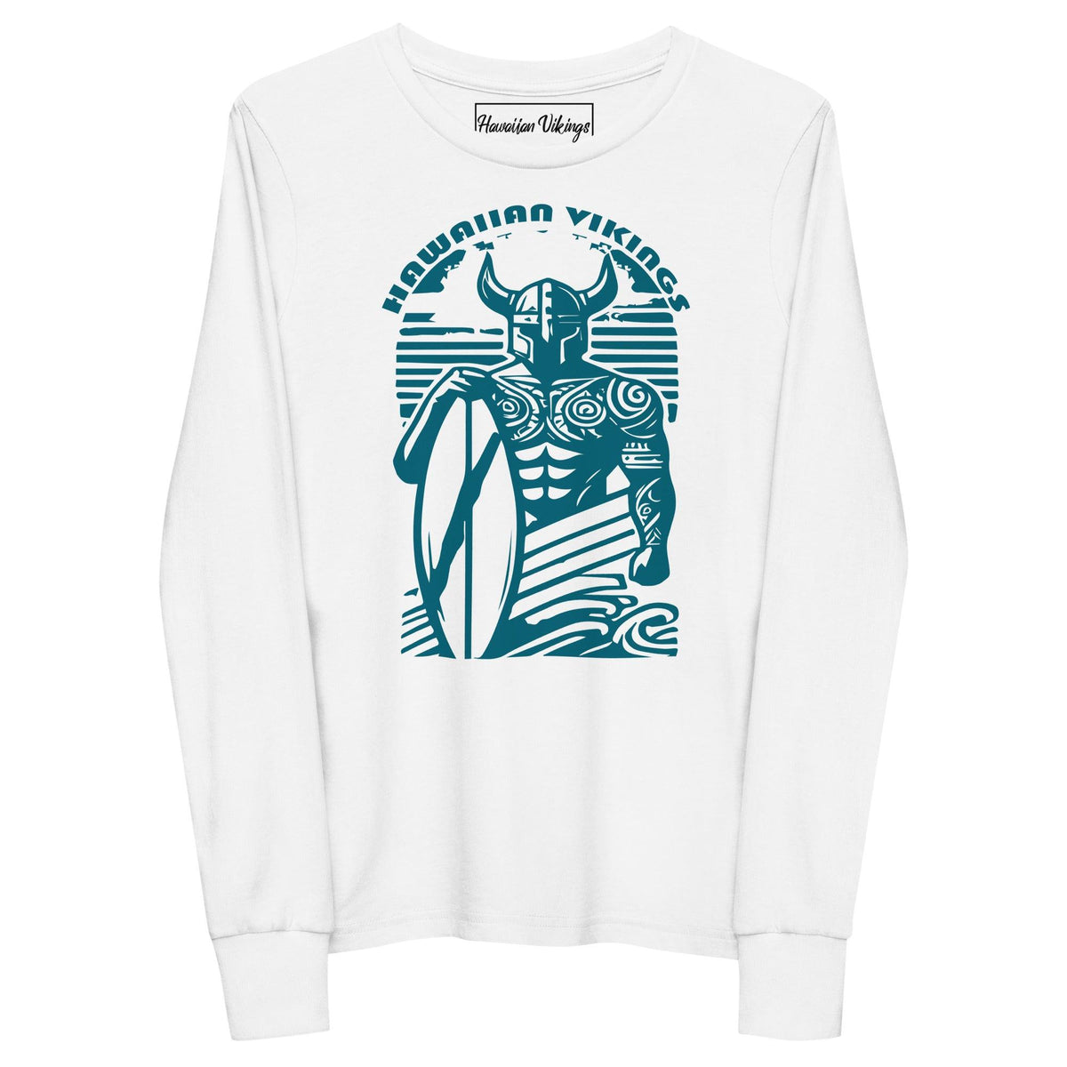 Viking Surfer Youth Long Sleeve Tee - Hawaiian Vikings