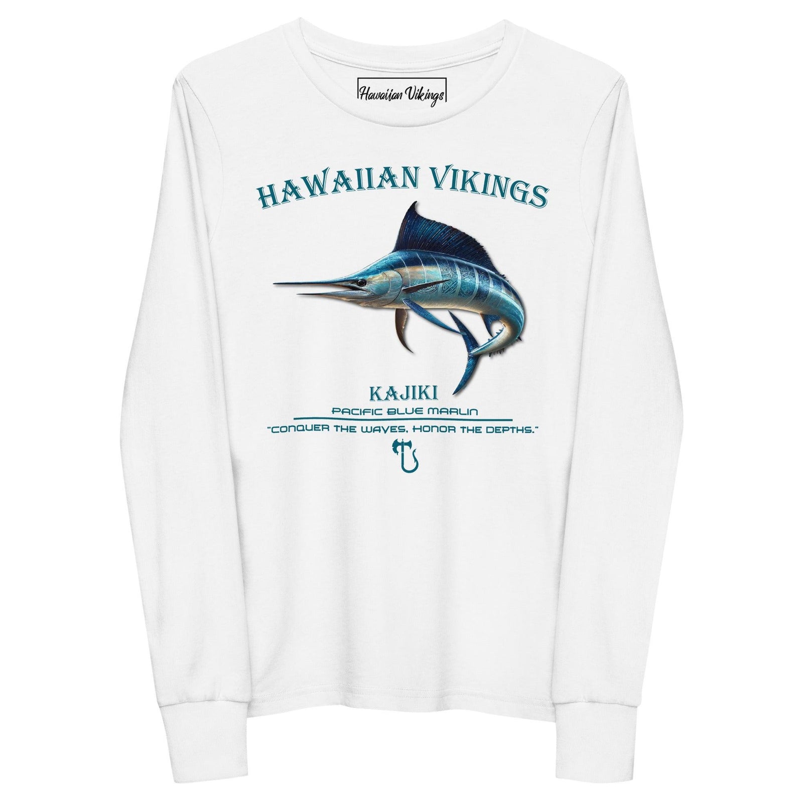 Pacific Blue Marlin Youth Long Sleeve Tee - Hawaiian Vikings