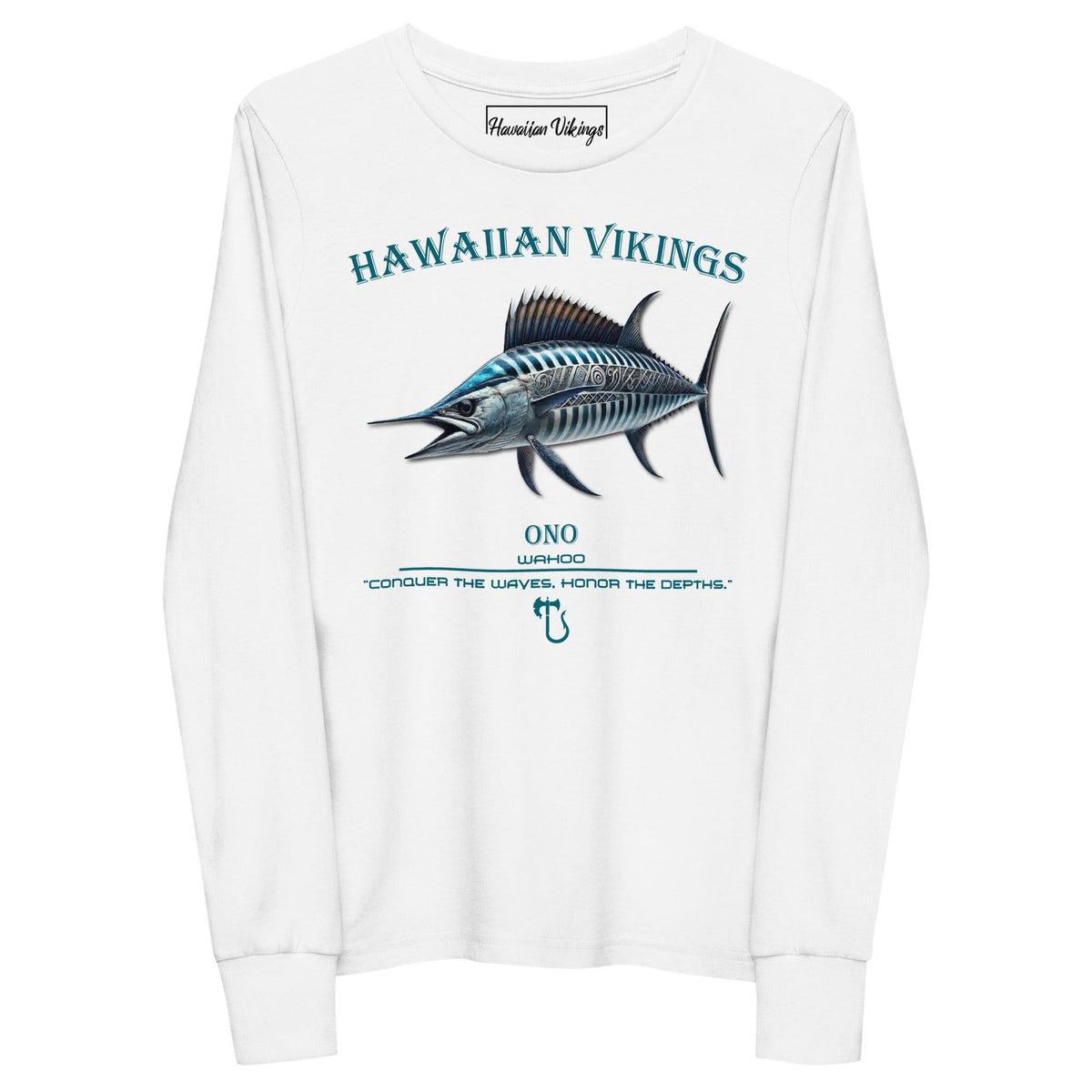 Wahoo Youth Long Sleeve Tee - Hawaiian Vikings