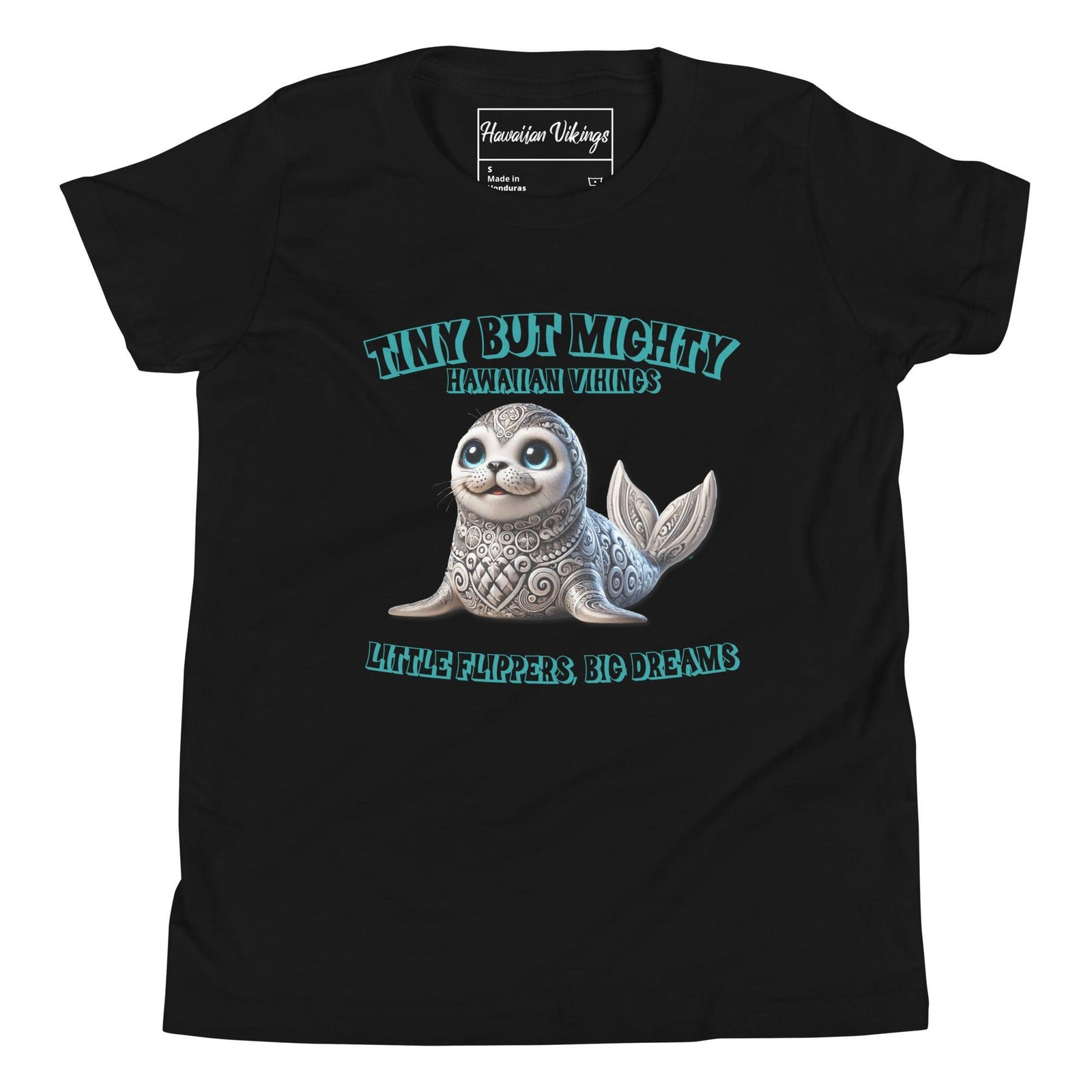 Little Flippers, Big Dreams Youth Short Sleeve T-Shirt - Hawaiian Vikings