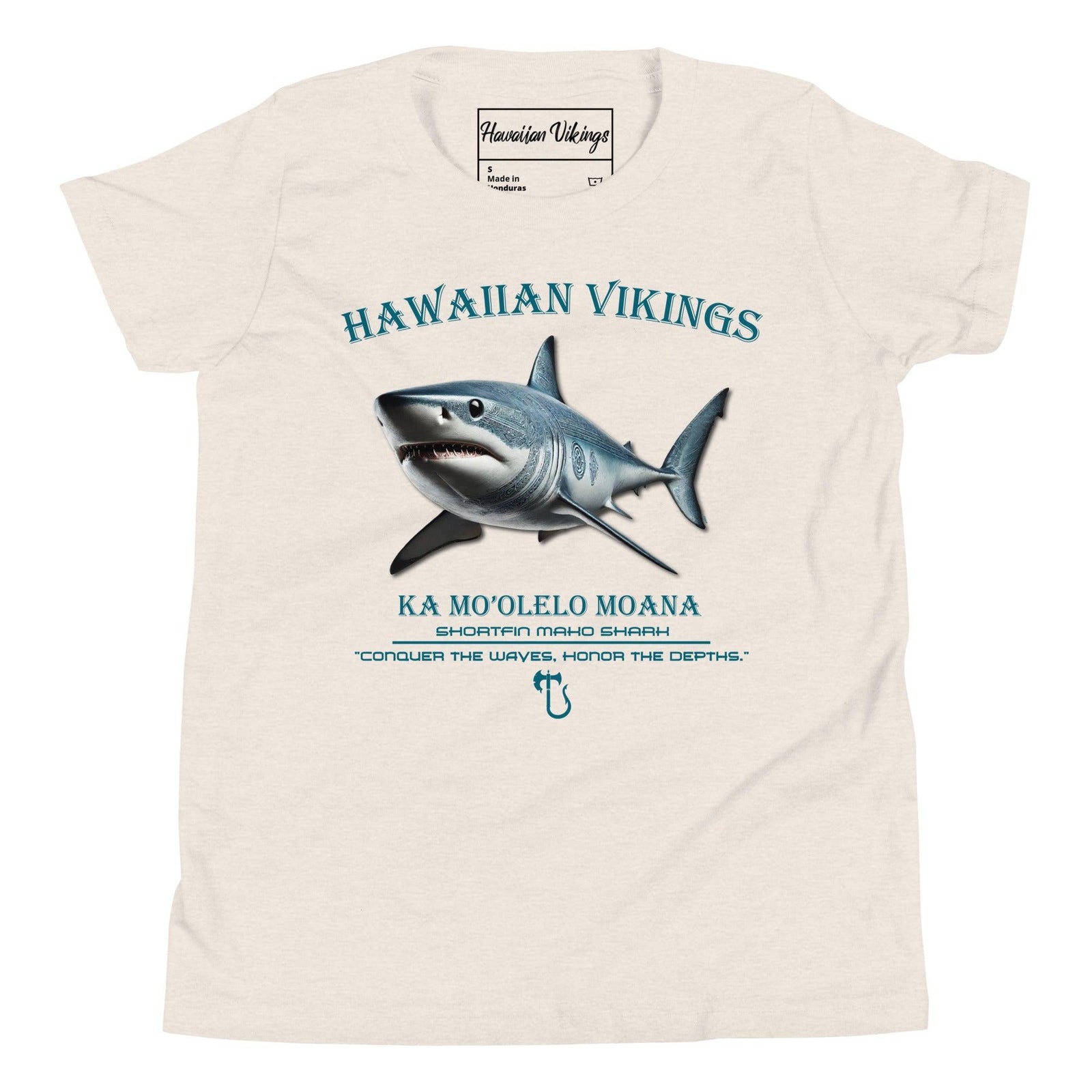 Shortfin Mako Shark Youth Short Sleeve T-Shirt - Hawaiian Vikings