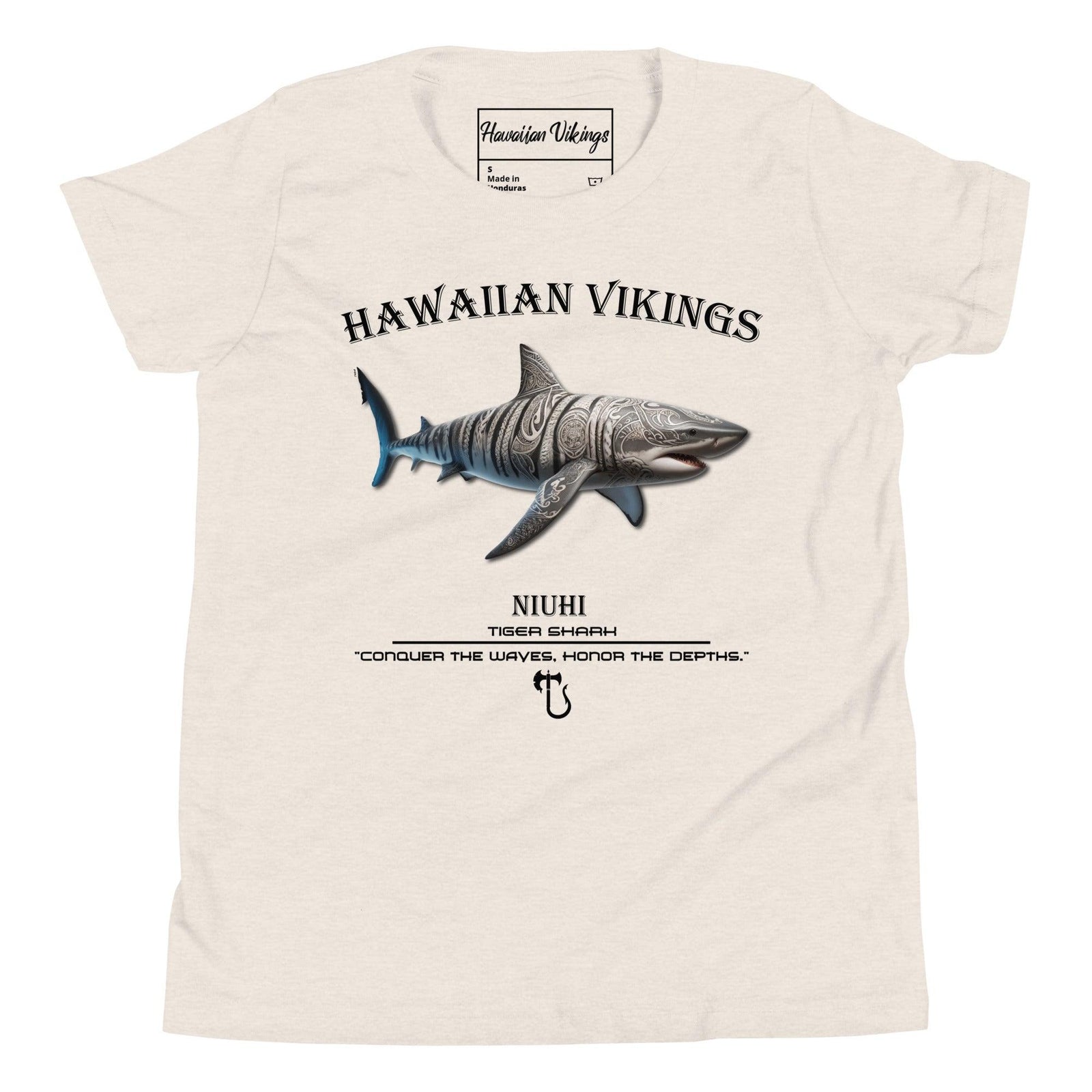 Tiger Shark Youth Short Sleeve T-Shirt - Hawaiian Vikings